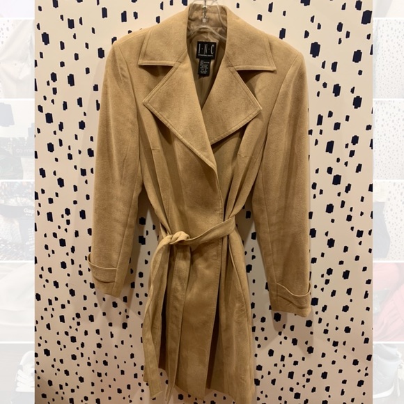 INC suede knee-length coat - Picture 1 of 3